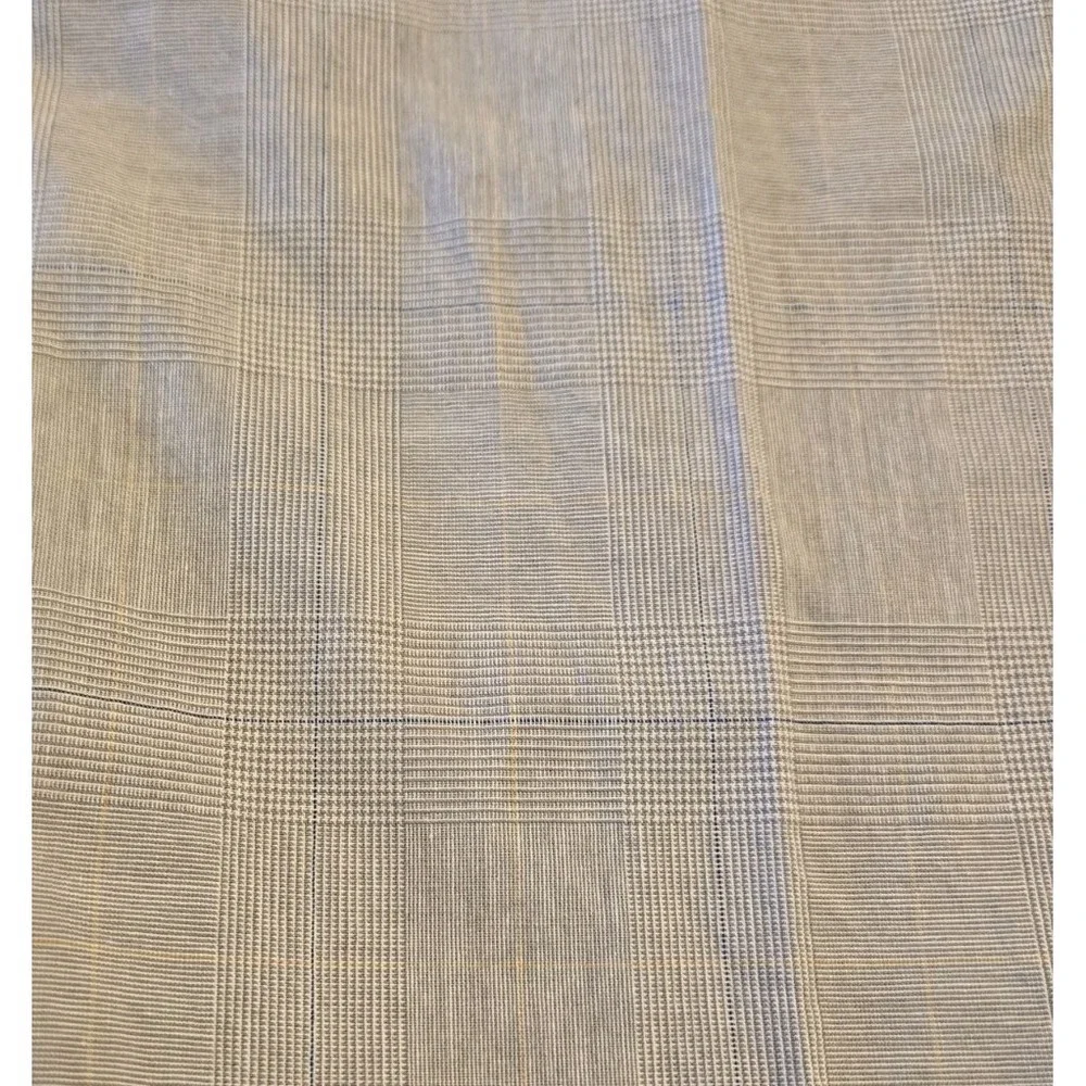 Riders‎ Stretch Women's Gray Check Casual Pants Size 12P Straight Leg Button Zip
